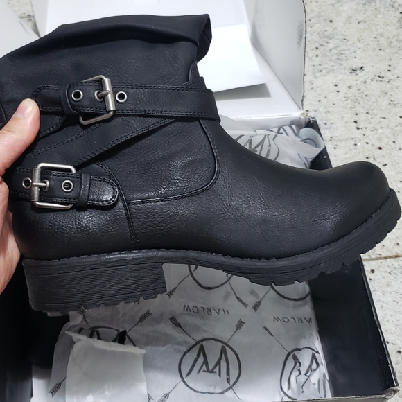 Black Harlow Heather Fall Boots. Size 7. Nwt - Picture 9 of 13